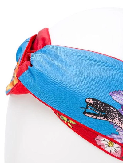 Shop Gucci Floral Snake Print Headband