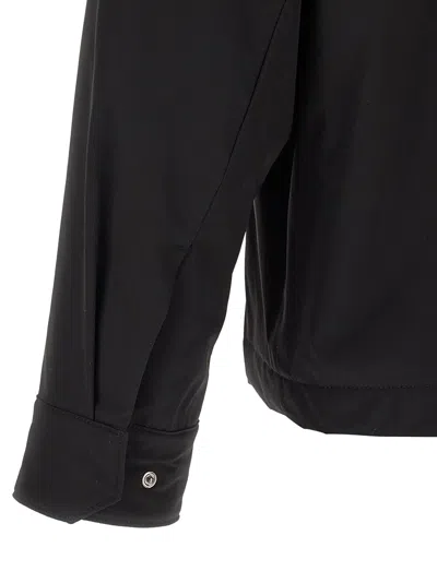 Herno Black Solid Shirt Collar Jacket In Black