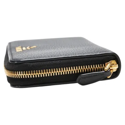 Pre-owned Prada Navy Leather Long Wallet (bi-fold) ()