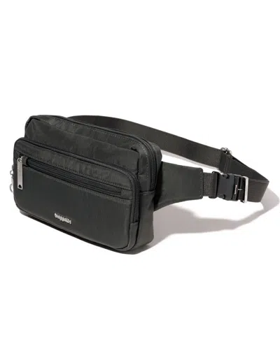 Baggallini Securtex Anti-theft Sling Belt Bag In Charcoal