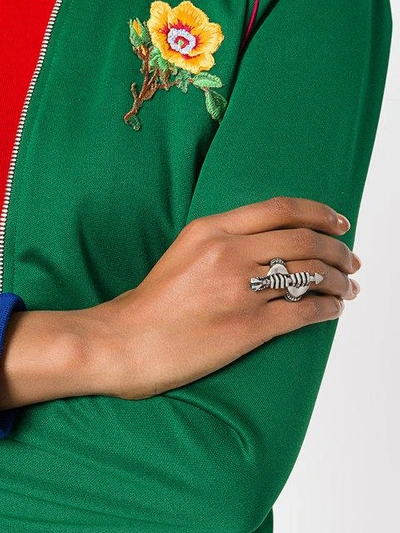 Shop Gucci Arrow Ring In Metallic