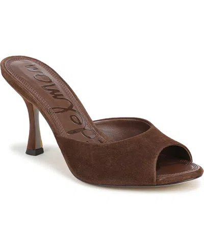 Sam Edelman Jeanie Sandals Java Brown Suede In Java Brown Suede