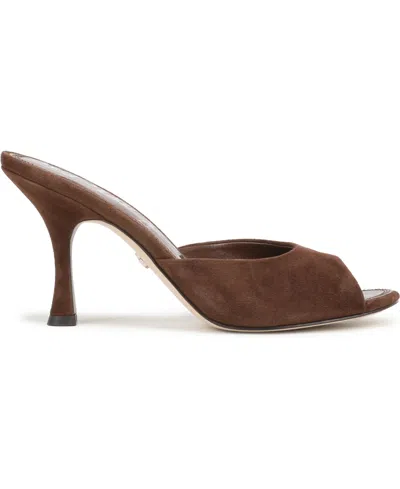 Sam Edelman Jeanie Sandals Java Brown Suede In Java Brown Suede