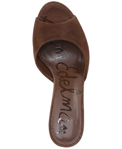 Sam Edelman Jeanie Sandals Java Brown Suede In Java Brown Suede