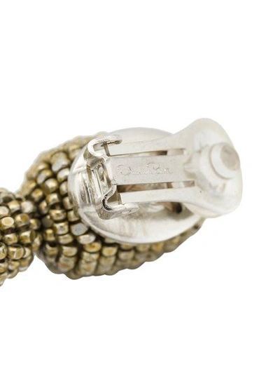 Shop Oscar De La Renta Beaded Tassel Earrings