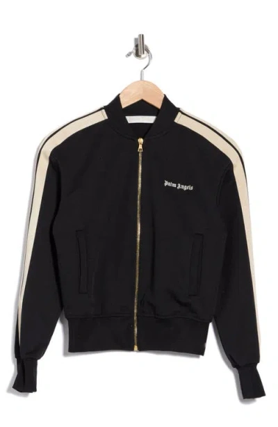 Palm Angels Logo Stripe Jacket In Black