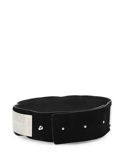 Dsquared2 Maxi Metal-embellished Leather Belt In Multi