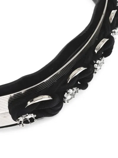 Dsquared2 Maxi Metal-embellished Leather Belt In Multi