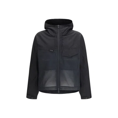 Y-3 Black Cotton Shell Jacket In Black