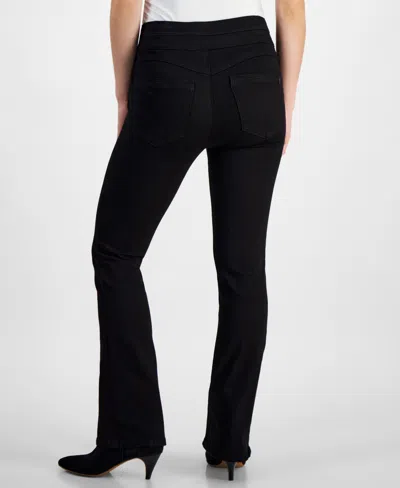 Democracy Petite "ab"solution Pull-on High-rise Bootcut Jeans In Black