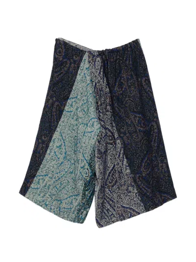 Y's Patterned Crop Trousers In Multi