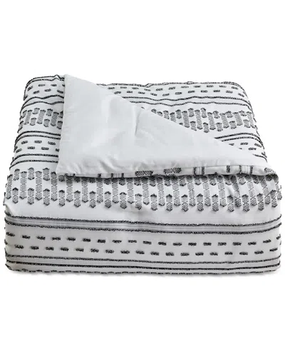 Macy's Chaplin Printed 9-pc. Comforter Set, Queen In Black,white