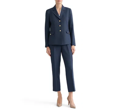 Kasper Houndstooth Microcheck Jacket In Blue