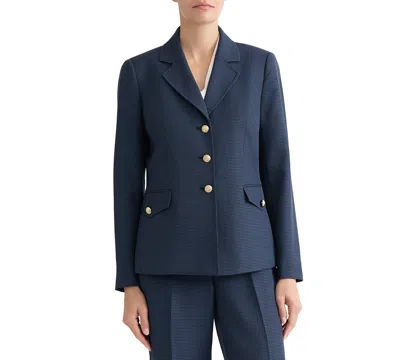 Kasper Houndstooth Microcheck Jacket In Blue