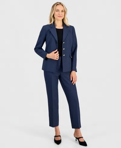 Kasper Houndstooth Microcheck Jacket In Blue