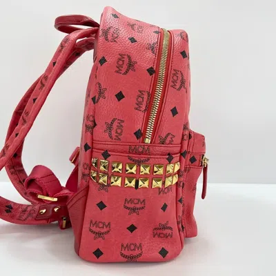 Pre-owned Mcm Red Color Backpack ()