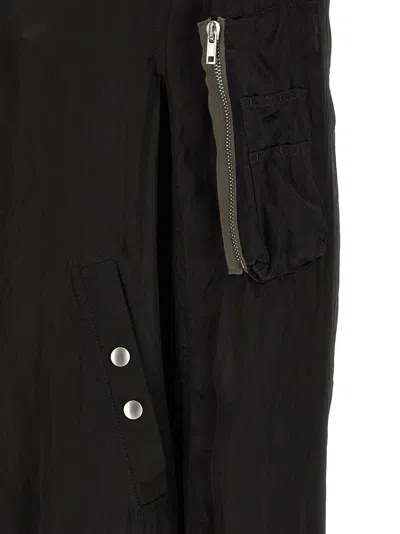 Rick Owens Black Solid Bomber Jacket In Black