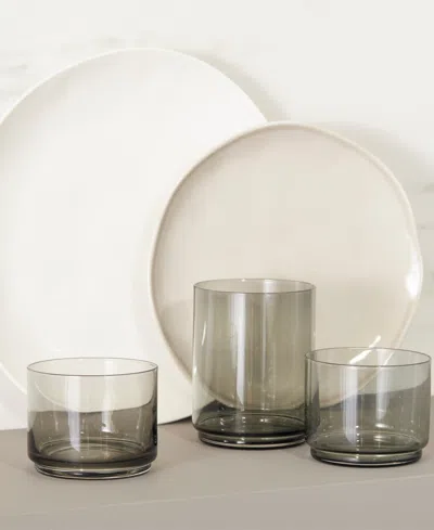 Lenox Bay Colors Solid 12 Pc. Dinnerware Set, Service For 4 In Gray