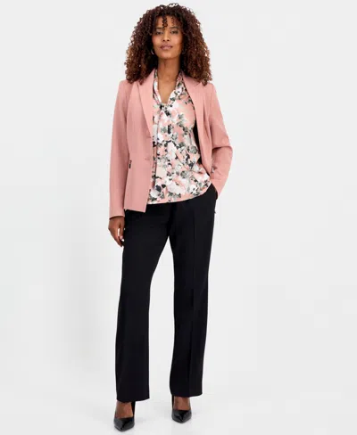 Kasper Petite Sleeveless Bias Bow Blouse In Multi