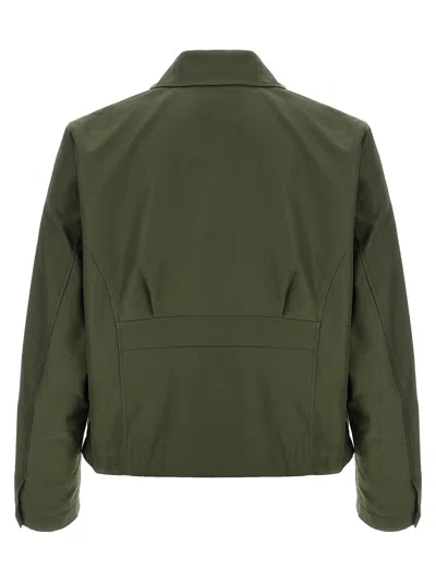 Second / Layer Lucky Station Patch-detail Zip-up Jacket In Green