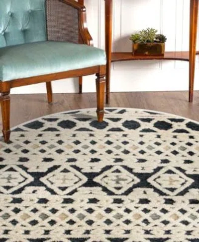 Lr Home Sinuous Modern Rug In Navy,cream