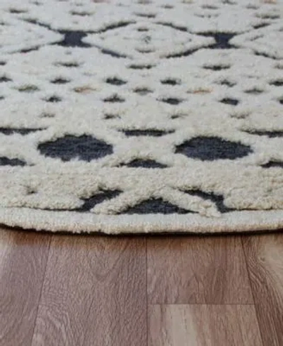 Lr Home Sinuous Modern Rug In Navy,cream