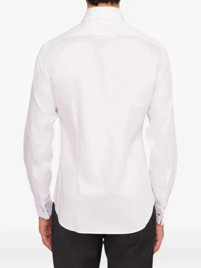 Corneliani Concealed-front Button-cuff Shirt In White