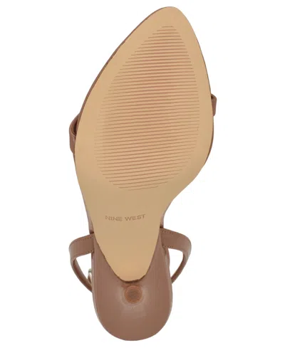 Nine West Villo Ankle Strap Sandal In Brown