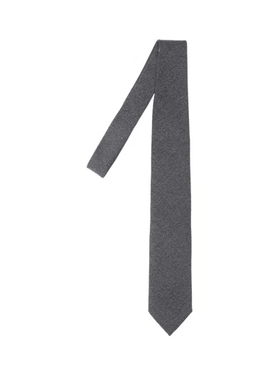 Lardini Virgin Wool Tie In Gray