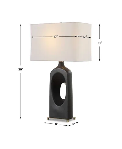 Uttermost Void 39" Ceramic Table Lamp In Black