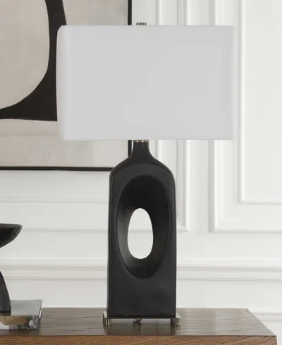 Uttermost Void 39" Ceramic Table Lamp In Black