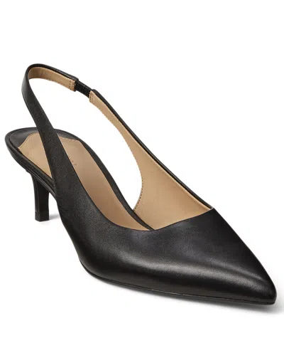 Ralph Lauren Slingback Point-toe Pumps In Black