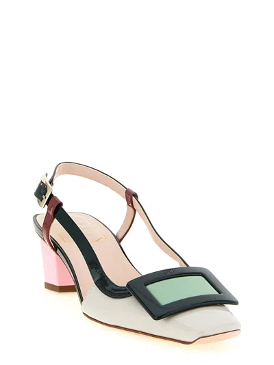 Roger Vivier Belle Vivier Multicolour Patent Leather Slingback In Multicolor