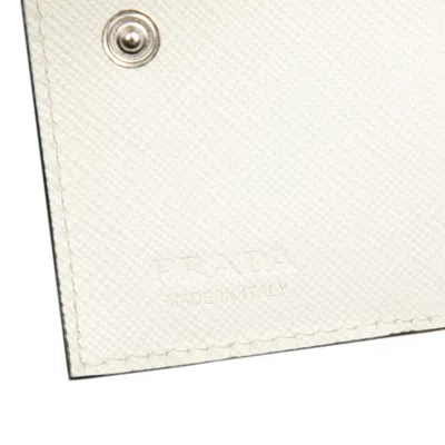 Pre-owned Prada White Leather Wallet (bi-fold) ()