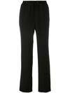Michael Michael Kors Relaxed, Self Tie Waist Trousers In Black