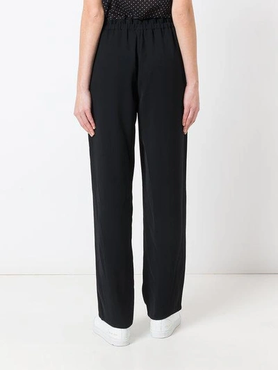 Shop Michael Michael Kors Relaxed, Self Tie Waist Trousers In Black