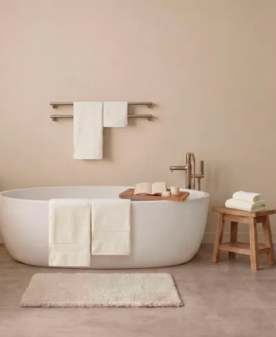 French Connection Solid Dobby 6-pc. Bath Towels Set In Whisper White