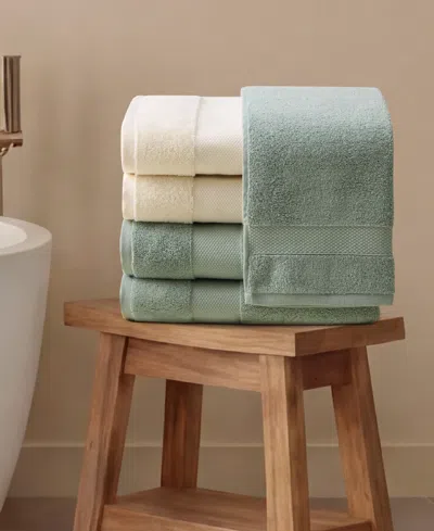 French Connection Solid Dobby 6-pc. Bath Towels Set In Whisper White