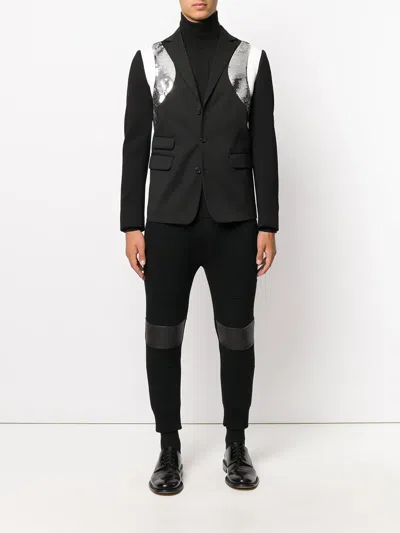 Dsquared2 Sequin Insert Evening Blazer In Black