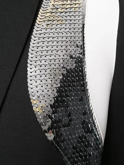 Dsquared2 Sequin Insert Evening Blazer In Black