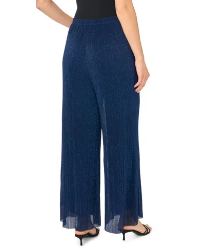 Msk Petite Pull-on Wide-leg Pants In Navy