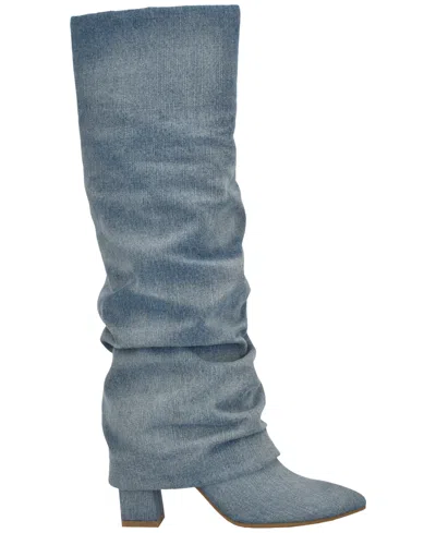 Guess Geima Pointed Toe Slouch Foldover Boot In Multi