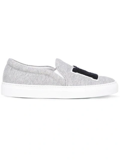 Shop Joshua Sanders 'ny' Patch Slip-on Sneakers