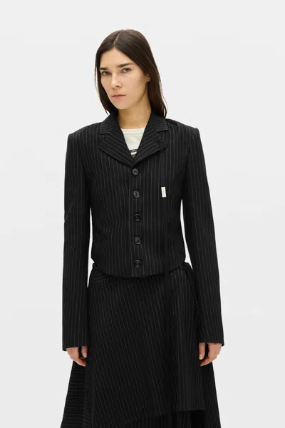 Ann Demeulemeester Manda Cropped Blazer In Black