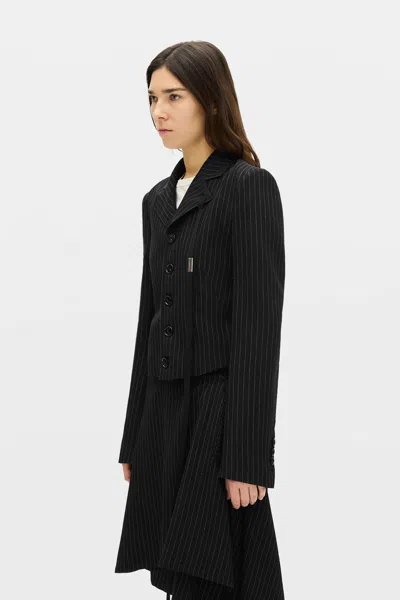 Ann Demeulemeester Manda Cropped Blazer In Black