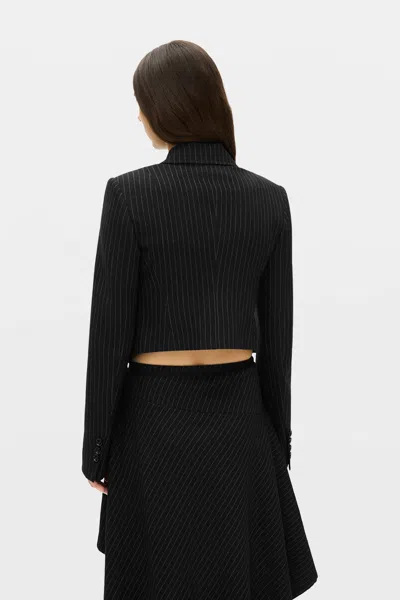 Ann Demeulemeester Manda Cropped Blazer In Black