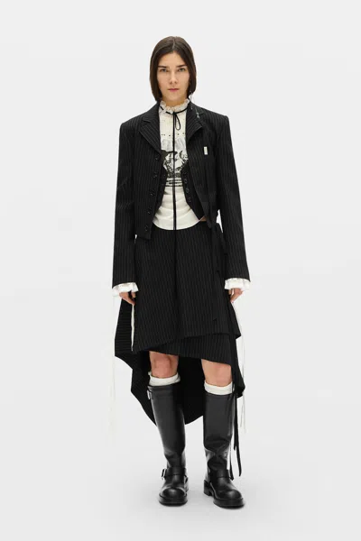 Ann Demeulemeester Manda Cropped Blazer In Black