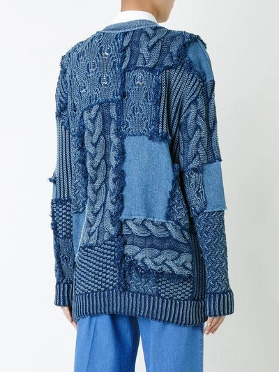 Shop Stella Mccartney - Patch Detail Oversized Cardigan