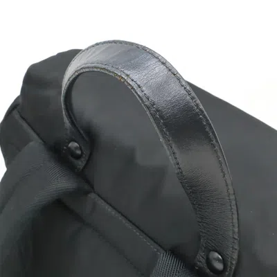 Pre-owned Prada Black Nero Nylon Leather Backpack () In Black, Nero