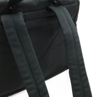 Pre-owned Prada Black Nero Nylon Leather Backpack () In Black, Nero